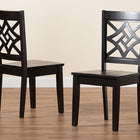 Baxton Studio Nicolette Modern and Contemporary Dark Brown Finished Wood 2-Piece Dining Chair Set