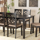 Baxton Studio Nicolette Modern and Contemporary Sand Fabric Upholstered and Dark Brown Finished Wood 7-Piece Dining Set
