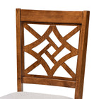 Baxton Studio Nicolette Modern and Contemporary Grey Fabric Upholstered and Walnut Brown Finished Wood 7-Piece Dining Set