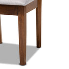 Baxton Studio Nicolette Modern and Contemporary Grey Fabric Upholstered and Walnut Brown Finished Wood 7-Piece Dining Set