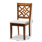 Baxton Studio Nicolette Modern and Contemporary Grey Fabric Upholstered and Walnut Brown Finished Wood 2-Piece Dining Chair Set