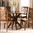Baxton Studio Miela Modern and Contemporary Walnut Brown Finished Wood 5-Piece Dining Set