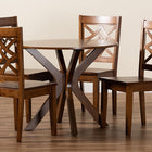 Baxton Studio Miela Modern and Contemporary Walnut Brown Finished Wood 5-Piece Dining Set