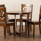 Baxton Studio Brava Modern and Contemporary Walnut Brown Finished Wood 5-Piece Dining Set