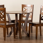 Baxton Studio Kaila Modern and Contemporary Walnut Brown Finished Wood 5-Piece Dining Set