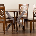 Baxton Studio Anila Modern and Contemporary Walnut Brown Finished Wood 5-Piece Dining Set