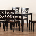 Baxton Studio Nicolette Modern and Contemporary Two-Tone Dark Brown and Walnut Brown Finished Wood 7-Piece Dining Set