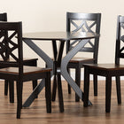 Baxton Studio Miela Modern and Contemporary Two-Tone Dark Brown and Walnut Brown Finished Wood 5-Piece Dining Set