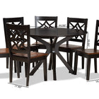 Baxton Studio Miela Modern and Contemporary Two-Tone Dark Brown and Walnut Brown Finished Wood 7-Piece Dining Set