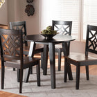 Baxton Studio Rava Modern and Contemporary Two-Tone Dark Brown and Walnut Brown Finished Wood 5-Piece Dining Set