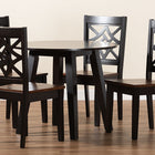 Baxton Studio Rava Modern and Contemporary Two-Tone Dark Brown and Walnut Brown Finished Wood 5-Piece Dining Set