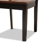 Baxton Studio Kaila Modern and Contemporary Two-Tone Dark Brown and Walnut Brown Finished Wood 5-Piece Dining Set