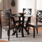 Baxton Studio Kaila Modern and Contemporary Two-Tone Dark Brown and Walnut Brown Finished Wood 5-Piece Dining Set