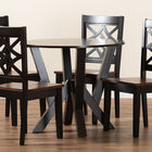 Baxton Studio Kaila Modern and Contemporary Two-Tone Dark Brown and Walnut Brown Finished Wood 5-Piece Dining Set