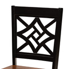 Baxton Studio Nicolette Modern and Contemporary Two-Tone Dark Brown and Walnut Brown Finished Wood 5-Piece Dining Set