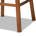 Baxton Studio Gradisca Modern and Contemporary Tan Faux Leather Upholstered and Walnut Brown Finished Wood 2-Piece Swivel Bar Stool Set