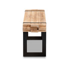 Baxton Studio Henson Rustic and Industrial Natural Brown Finished Wood and Black Finished Metal Bench