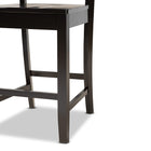 Baxton Studio Nicolette Modern and Contemporary Transitional Dark Brown Finished Wood 5-Piece Pub Set