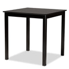 Baxton Studio Nicolette Modern and Contemporary Sand Fabric Upholstered and Dark Brown Finished Wood 5-Piece Pub Set