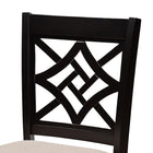 Baxton Studio Nicolette Modern and Contemporary Sand Fabric Upholstered and Dark Brown Finished Wood 5-Piece Pub Set
