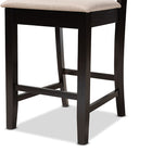 Baxton Studio Nicolette Modern and Contemporary Sand Fabric Upholstered and Dark Brown Finished Wood 5-Piece Pub Set