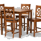 Baxton Studio Nicolette Modern and Contemporary Walnut Brown Finished Wood 5-Piece Pub Set