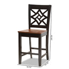 Baxton Studio Nicolette Modern and Contemporary Two-Tone Dark Brown and Walnut Brown Finished Wood 2-Piece Counter Stool Set
