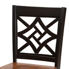Baxton Studio Nicolette Modern and Contemporary Two-Tone Dark Brown and Walnut Brown Finished Wood 5-Piece Pub Set