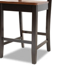 Baxton Studio Nicolette Modern and Contemporary Two-Tone Dark Brown and Walnut Brown Finished Wood 5-Piece Pub Set