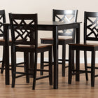 Baxton Studio Nicolette Modern and Contemporary Two-Tone Dark Brown and Walnut Brown Finished Wood 5-Piece Pub Set