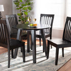 Baxton Studio Zala Modern and Contemporary Dark Brown Finished Wood 5-Piece Dining Set