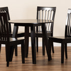Baxton Studio Zala Modern and Contemporary Dark Brown Finished Wood 5-Piece Dining Set