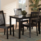 Baxton Studio Erion Modern and Contemporary Dark Brown Finished Wood 5-Piece Dining Set