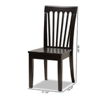 Baxton Studio Minette Modern and Contemporary Transitional Dark Brown Finished Wood 2-Piece Dining Chair Set