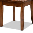 Baxton Studio Minette Modern and Contemporary Transitional Walnut Brown Finished Wood 2-Piece Dining Chair Set
