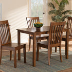 Baxton Studio Erion Modern and Contemporary Walnut Brown Finished Wood 5-Piece Dining Set