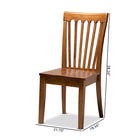 Baxton Studio Minette Modern and Contemporary Transitional Walnut Brown Finished Wood 2-Piece Dining Chair Set