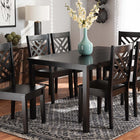 Baxton Studio Ani Modern and Contemporary Dark Brown Finished Wood 7-Piece Dining Set
