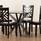 Baxton Studio Ela Modern and Contemporary Dark Brown Finished Wood 5-Piece Dining Set