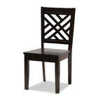 Baxton Studio Ela Modern and Contemporary Dark Brown Finished Wood 7-Piece Dining Set