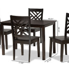 Baxton Studio Ani Modern and Contemporary Dark Brown Finished Wood 5-Piece Dining Set
