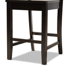 Baxton Studio Caron Modern and Contemporary Transitional Dark Brown Finished Wood 2-Piece Counter Stool Set