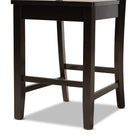 Baxton Studio Caron Modern and Contemporary Dark Brown Finished Wood 5-Piece Pub Set