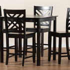 Baxton Studio Caron Modern and Contemporary Dark Brown Finished Wood 5-Piece Pub Set