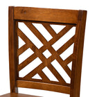 Baxton Studio Caron Modern and Contemporary Transitional Walnut Brown Finished Wood 2-Piece Counter Stool Set