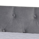 Baxton Studio Larkin Modern and Contemporary Grey Velvet Fabric Upholstered Queen Size Daybed with Trundle