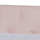 Baxton Studio Larkin Modern and Contemporary Pink Velvet Fabric Upholstered Full Size Daybed with Trundle