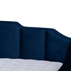 Baxton Studio Lennon Modern and Contemporary Navy Blue Velvet Fabric Upholstered Queen Size Daybed with Trundle