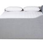 Baxton Studio Lennon Modern and Contemporary Grey Velvet Fabric Upholstered Full Size Daybed with Trundle
