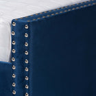 Baxton Studio Raphael Modern and Contemporary Navy Blue Velvet Fabric Upholstered Queen Size Daybed with Trundle